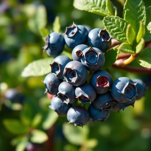 BC berry farm rows with ripening blueberries
