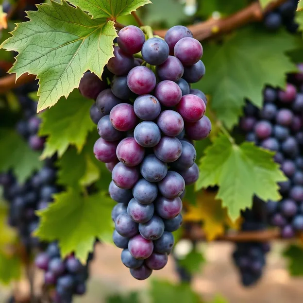 Okanagan vineyard rows with grape vines
